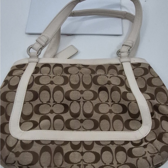 Coach canvas trimmed in leather purse - Picture 2 of 6